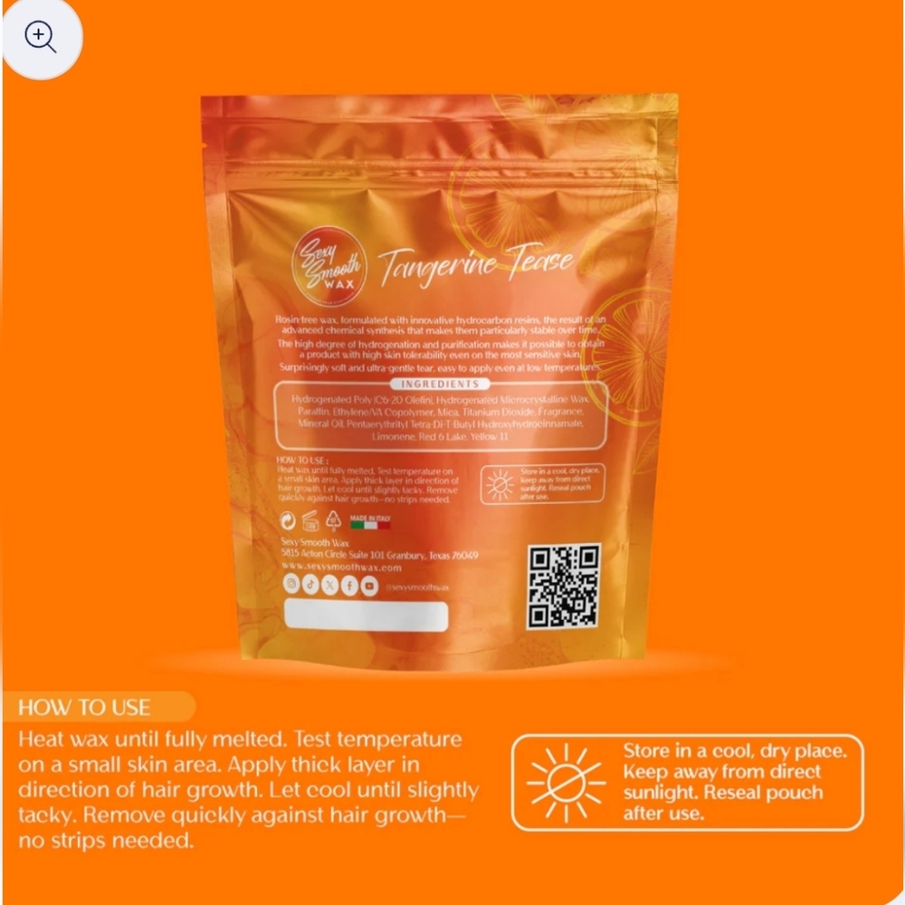 💥Sale💥Sexy Smooth Wax- Tangerine Tease Premium Stripless Hard Wax - Picture 2 of 4